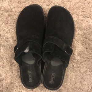 Born Black Suede Mule/Clog